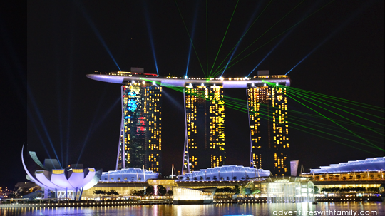 marina bay sands light and water show adventures with family