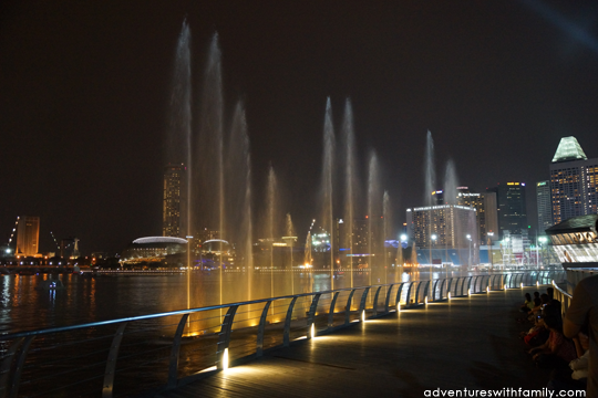 marina bay sands light and water show adventures with family