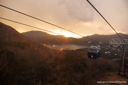 Hakone in Winter Ropeway Sunset