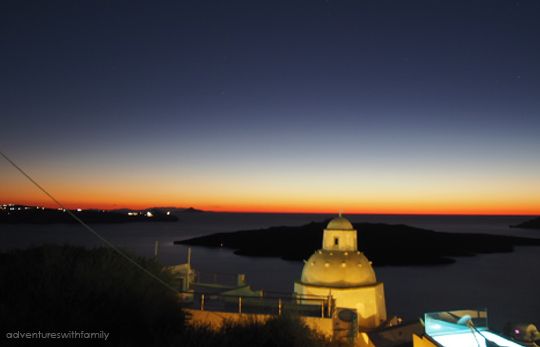 Fira Sunset Santorini in Winter