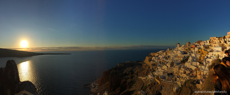 Oia Sunset Santorini in Winter