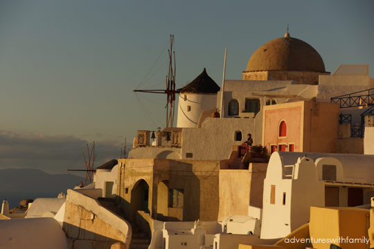 Oia sunset Santorini in Winter